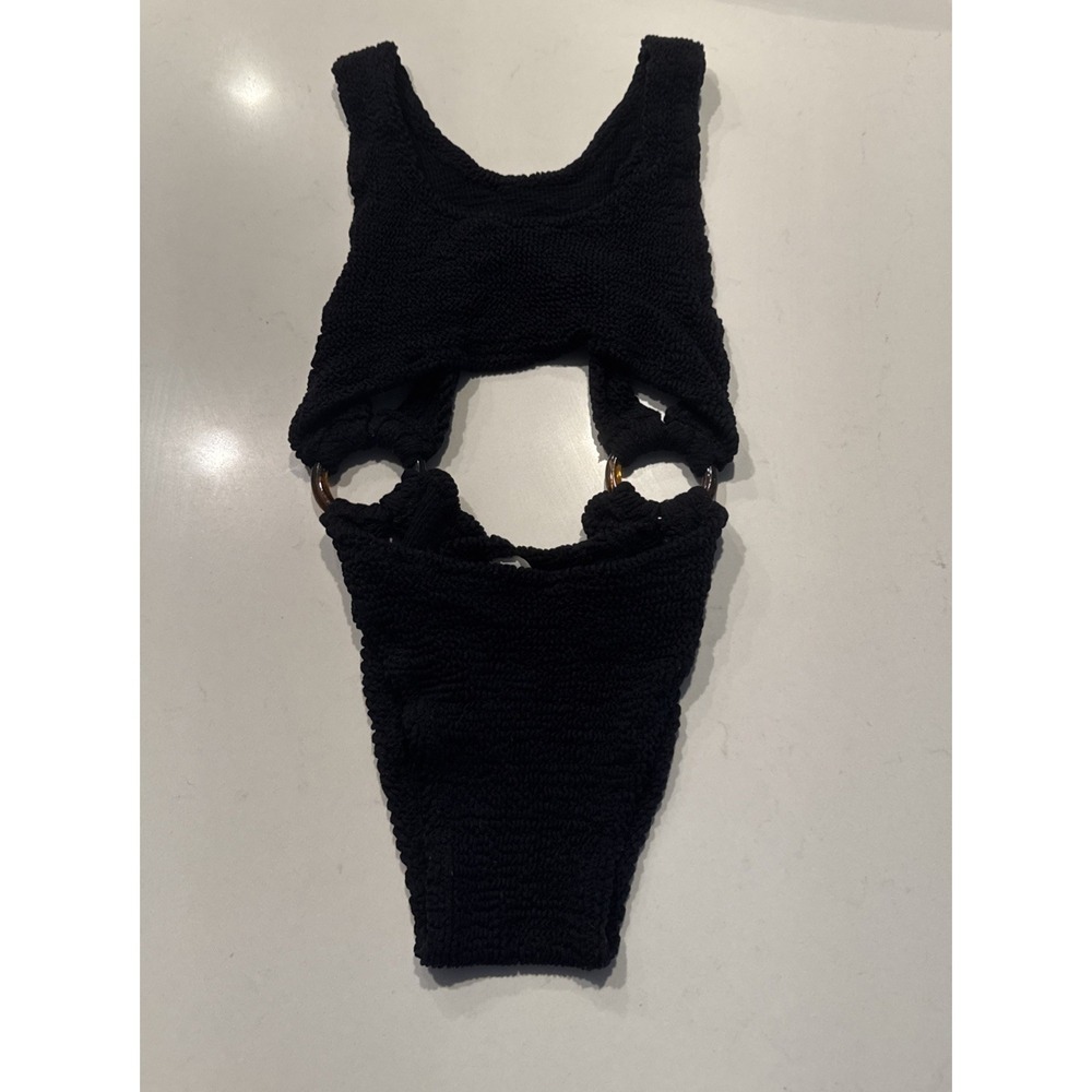 Rielli Lagos Textured‎ Cut Out One Piece Swimsuit Size XS/Small Crinkle Sexy